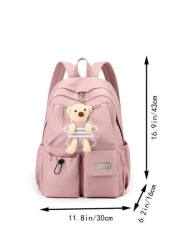 حقيبة ظهر نسائية بتصميم عالي الرقي مناسبة لطالبات المدارس المتوسطة والثانوية، حقيبة ظهر جميلة