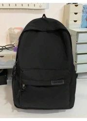 Large Capacity Solid Color Men s Backpack Fashionable And Simple Travel Bag Suitable For Casual Use Japanese Style Student And Commuter Backpack Unisex