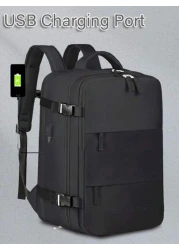 Travel Backpack For Men Work Bag Carry On Hand Luggage Water Resistant Business Large Daypack Weekender Bag Slim Laptop Backpack With USB Charging Port College Bag Computer Bag Gifts For Men