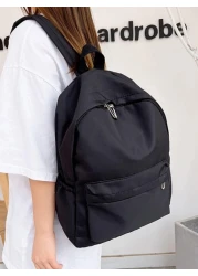 Fashion Minimalist Casual Solid Color Large Capacity Backpack School Bag School Backpack For School Daypack Laptop Bag Computer Bag Bookbag Rucksack Shoulder Bag Graduate University Students For Colle