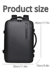 Men s Large Capacity Backpack Expandable Bag Functional Backpack And Work Style Weekend Overnight Bag Outdoor Bag Student Backpack With USB Charging Port Multiple Pockets Commute School Fashion Casual