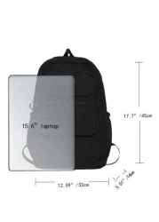 Book Backpack Flap Backpack Waterproof Portable For Travel Vacation Work Office Sport Gym Outdoor Nylon Casual For Student Boys College Student Teens Senior High School Student Funny Gifts Christmas H