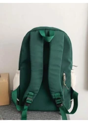New Versatile Fashion Color Block Backpack Casual Large Capacity Men s Backpack With Letter Print 15 Laptop Bag 20L