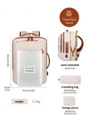 Myco Carry On Travel Backpack For Men Flight Approved 40L Personal Item Backpack With 3 Packing Cubes Travel Book Bag For Weekender College Office Christmas Gifts Winter Christmas Bag Travel Bag Schoo