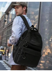 New Multi Layer Design Backpack With Simple And Versatile Style Large Capacity Backpack For Students To Go To School Class And Travel Unisex