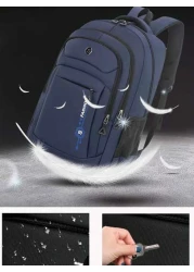 Leisure Sports Style Nylon Men S Backpack Can Hold 15 6In Computer Bag Large Capacity School Bag Lightweight Multi Functional Travel Bag Convenient Storage Day Bag Fashion Business Trip Bag Suitable F