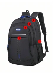 121Reinforced Waterproof Large Capacity Bag College Students Schoolbag Going Out Computer Backpack Casual Travel Backpack Vacation School Summer Laptop Carry On Polyester Business Casual Personalized