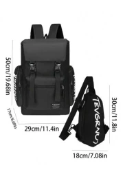 2pcs Set Large Capacity Men Business Backpack Casual Waterproof Travel Laptop Bag Funny Gifts Christmas Holiday Thanksgiving Gifts Vacation Goyard Winter Multi Functional Outdoor Portable Fashionable