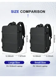 Floless Travel Backpack Work Bag Carry On Hand Luggage Water Resistant Business Large Daypack Weekender Bag Slim Laptop Backpack With USB Charging Port College Bag Computer Bag Gifts Fits 15 6 Inch No