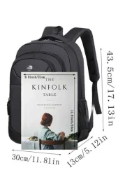 حقيبة ظهر رجالية بسيطة متعددة الاستخدامات سعة كبيرة حقيبة سفر للرجال والنساء للوقت الحر