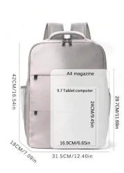 Release Buckle Decor Functional Backpack Laptop Backpack Business Travel Anti Theft Slim Laptop Backpack Water Resistant College School Computer Bag For Men Fits 15 6 Inch Laptop