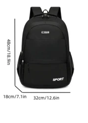 حقيبة ظهر رجالية بتصميم عملي وبسيط للرياضة والسفر والتنقل ذات سعة كبيرة وجيوب متعددة، مناسبة للحمل اليومي مع