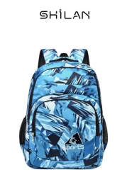 حقيبة ظهر رجالية بتصميم مطبوع، مناسبة لأجهزة الكمبيوتر المحمولة بقياس 15.6 بوصة، يمكن استخدامها كحقيبة يدوية ل