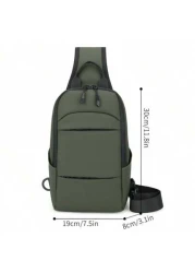 New Men s Breast Bag Large Capacity Personalized Long Distance Riding Bag For Work Commuting Fashion Shoulder Bag