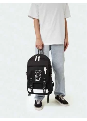 15 Inch Men Cartoon Bear Graphic School Bag School Bags Schoolbag School Backpack For School Daypack Laptop Bag Computer Bag Book Bag Rucksack Shoulder Bag Travel Bag Sport Bag College Bag Business Ou