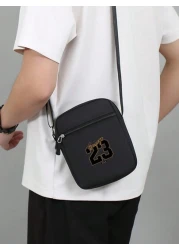 1pc Shoulder Bag Fashionable Popular Casual 23 Digital Decorations For Winter Use Comfortable Touch Zipper Closure Adjustable Shoulder Strap For School Work Shopping Play Birthday Gifts Suitable For B