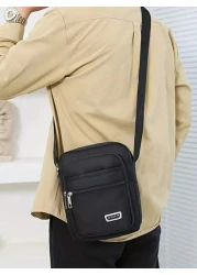 Leisure Large Capacity Multi Layer Waterproof Cross Body Bag Men s And Women s Business Bag Pull Head Direction Random Use Logo Letters Random