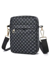 Men PU Vintage Shoulder Crossbody Bag Small Square Mini PU Crossbody Bag 19cm 7 48in 4cm 1 57in 15cm 5 9in College Bag Dad Old Money Bag Multi Functional Commute Practical Stylish Purse Outdoor Portab