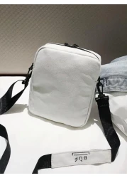 حقيبة كتف كانفاس للجامعة والرحلات يابانية طراز هاراجوكو أنيقة ، أحادية اللون محايدة ، مناسبة للطلاب والكليات