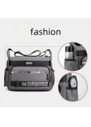 Large Capacity Men s One Shoulder Bag Waterproof Wear Resistant Backpack Multi Pocket Business Casual Messenger Bag For Men