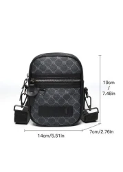 Men s Classic Floral Square Crossbody Bag Casual Shoulder Bag Suitable For Commuting Back To School Travel Sling Bag Purse Essentials Fashion Men s Bags Business