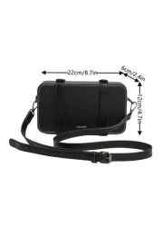 peach tree Men s PU Waterproof Messenger Bag Crossbody Bag Shoulder Bag Small Square Bag Business Casual Style With Detachable Pouch Ideal For Business Trips Storing Toiletries And Tools Large Capacit