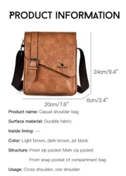 1pc Men s Shoulder Crossbody Waist Handheld Bag Portable Outdoor Bag PU Water Proof Material Multi Pocket Large Capacity Adjustable Shoulder Strap New Simple Men s Bag Suitable Shopping Purse Holiday