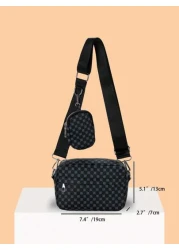 European And American Messenger Bag Two Piece Package Bag New Two In Shoulder Strap Fashion Printing Package Can Be Split Multi Functional Simple Fashion Personality Bag Japanese And Korean Casual Sho