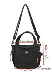 Unisex Solid Color Crossbody Bag Fashion Handbag Casual Versatile Travel Shopping Shoulder Bag