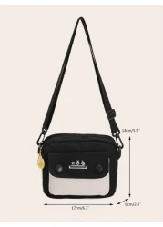 Students Multifunctional Sling Bag Shoulder Bag Casual Bag Mini Square Bag Letter Print Colorblock For Daily Gift For Father Handbag Schoolbag College Commute Crossbody Bag Side Bag Holiday Essentials