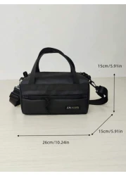 Casual Crossbody Bag For Men Sports Messenger Bag Shoulder Bag Gym Bag Courier Bag Adjustable Strap Backpack Black