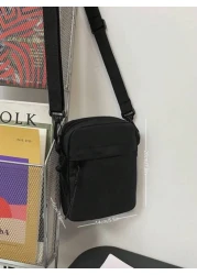 peach tree Fashionable Minimalist Solid Color Small Crossbody Bag Daily Versatile Casual Nylon Lightweight Water Resistant Shoulder Bag Sports Bag 1pc Cross Print Vacation Travel Christmas Holiday Tha