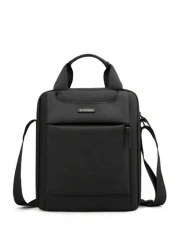 Water Proof Multifunctional Shoulder Crossbody Bag Simple Business Handbag Large Capacity Square Shaped Bag Sling Vacation School Summer Carry On Nylon Business Casual Black Personalized Gifts Dad Hus