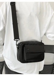 Men s Pu Shoulder Bag Chest Bag Coin Purse Messenger Bag Winter Hoiday Tote Bag Fany Pack Beach Bag Gym Bag Black Bag Hiking Large Capacity Multi Functional Portable Vacation Hip Bag Christmas Gifts V