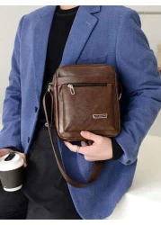 Men s Bag Casual Shoulder Bag Men s Bag Casual Cross Body Bag PU Leather Bag Business Bag For Gifts For Christmas Gifts Side Bags For Sling Bag For Crossbody Bag Shoulder Bag Dad Gifts Boyfriend Gifts