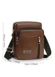 1pc Brown Solid Color Shoulder Crossbody Bag Stylish And Suitable For Daily Business And Commuting Bag Commute Teenagers Freshmen High School University Practical Stylish Sling Bag Cross Body Bag Ches