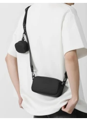 Multifunctional Mini Minimalist Square Bag With Coin Purse Shoulder Bag Sling Bag Casual Bag Crossbody Bag For High School Student University Student Freshman Side Bag Black Bag Small Bag For Holiday