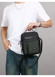 1pc Zipper Closure Men s Handbag New Style Fashionable Crossbody Bag Small Square Bag Can Be Carried On Shoulder Crossbody Hand Held Shoulder Strap Adjustment Buckle Practical Pull Head Waterproof And