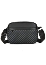 Men s PU Contrast Color Crossbody Bag Large Capacity Water Proof Business Men s Bag Freshman For Books Multi Functional University School Bag Students Commute Stylish Laptop Thanksgiving Travel Purse