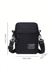 Simple Solid Color Men s Casual Shoulder Bag Travel And Daily Commuting Sling Bag For Man Man Bag Cross Body Bag Students School Supplies Messenger Bag For Man Cylinder Bag Gifts For Men Vacation Lapt