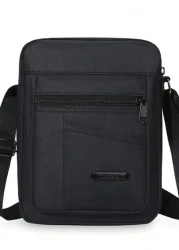 New Fashion Shoulder Bag Multi Zipper Oxford Cloth Mobile Phone Bag Crossbody Bag Canvas Leisure Backpack Man Bag Students School Supplies Large Capacity University Bag College Teacher Christmas Cross