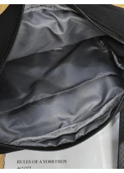 Men s Decorative Badge Alphabet Pattern Square Bag Strap Pendant Crossbody Bag Sling Bag Shoulder Bag Side Bag Square Bag For Holiday School Bag For College Students Summer Gifts Old Money Christmas T