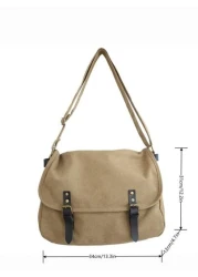 peach tree Retro Solid Canvas Shoulder Bag Peach Tree