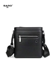 1pc Versatile Crossbody Bag For Men Durable PU Leather Shoulder Bag With Side Pockets Simple Stylish Design Suitable For Commuting Black Brown Great Gift For Boyfriend