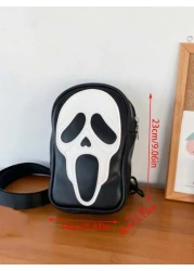 Halloween Outdoor Storage Crossbody Zipper PU Bag