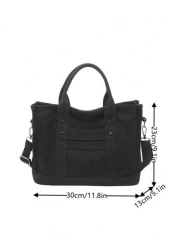 peach tree 1pc Men Shoulder Bag Crossbody Bag Tote Bag Casual Versatile Lightweight Nylon Messenger Bag Multifunctional Outdoor Bag Minimalist And Chic Gift Black Large Capacity Portable Fashion Casua