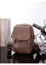 Men s New Phone Bag Korean Style Leather One Shoulder Messenger Bag Outdoor Casual Mini Waist Hanging Bag Flap Cover Square Bag In Cowhide Leather