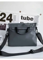 Cloth Large Capacity Casual Vacation Graffiti Chain Shoulder Bag For Men Punk Style Leisure Bag With Pendant