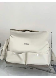 peach tree Unisex Casual Canvas Shoulder Bag Reusable Shopping Tote Bag For Men Women Suitable For University School Beach Travel Shopping Laptop Carry Thanksgiving Christmas