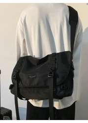 High School Students University Multifunctional Sling Bag Casual Bag Men Buckle Decor Letter Graphic Crossbody Bag With Coin Schoolbag College Outdoor Christmas Men Bag Student Bag College Bag Laptop